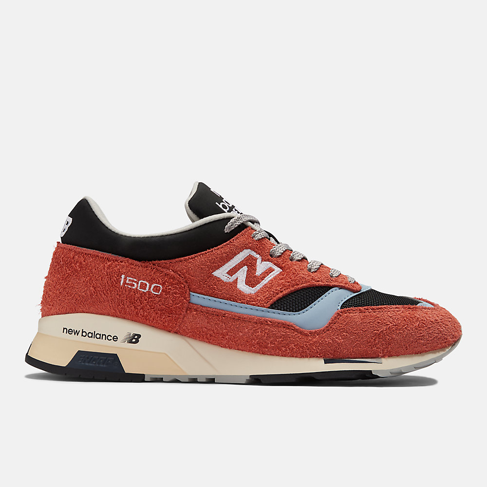 New Balance MADE in UK 1500 Shoes Orange with Black and Blue Fog